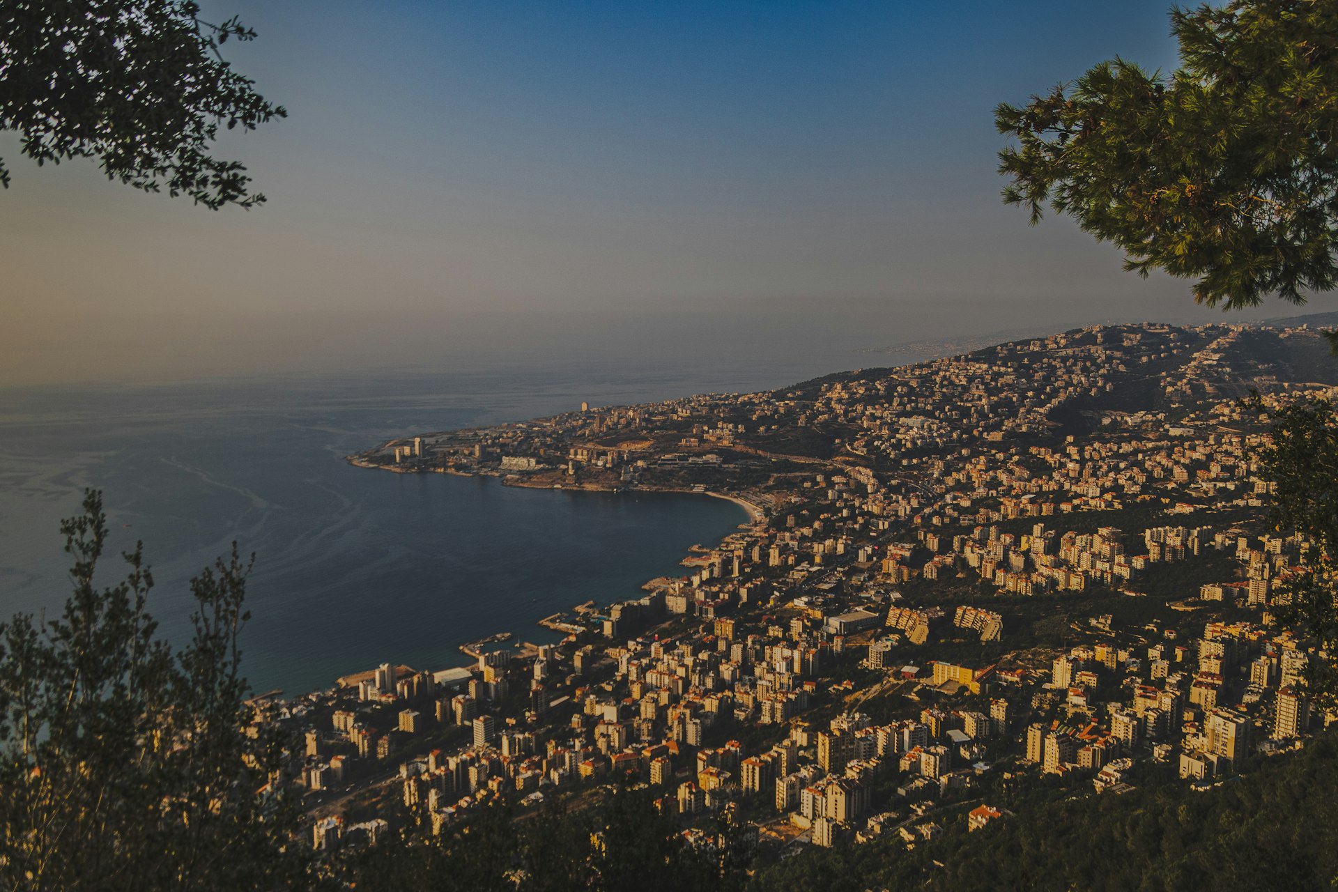 a view of a city and a body of water